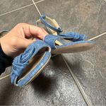 Draper James x M.Gemi Risata Chambray Bow Sandals Womens Shoes Blue EU 37.5 Size 6.5 Photo 7