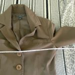 Josephine Chaus Vtg Blazer Jacket 8 Petite Tan 3/4 Sleeve Office Chic Academia Photo 5