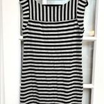 Trina Turk Grey & Black Stripe Fitted Bodycon Pullover Dress Size Large L Photo 6