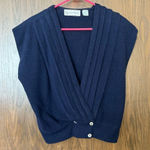 Evan Picone  Rabbit and Lambswool Navy Vest Photo 0