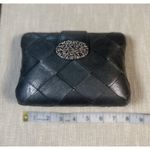 Brighton Hard Case Clutch Handbag Evening Purse Dark Gray Rhinestones Magnetic Photo 10