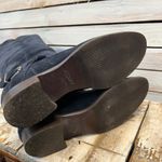 Vintage J.Crew Black Suede Tall Riding Boots Made in Romania Leather 80513 Sz 8 Blue Photo 7