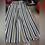 Carolina belle  navy Striped Wide-Leg Pants size small Photo 2