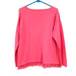Talbots  Size Large Pink‎ Pullover Sweater Cashmere Blend Tassel Hem Photo 1