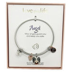 Love this life ® Two‎ Tone Stainless Steel “Angel” Cubic Zirconia Shaker Bracelet Photo 0