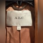 ALC Frank A.L.C. Blazer Maverick Jacket Long 2 Button Brown Lace Up Trim Size 8 Photo 12