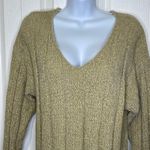 Forenza Vintage Chunky Long Sleeve V-neck Sweater Beige Cream color Size Medium Photo 2