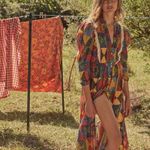 Doen Nicoletta Patchwork Print Organic Cotton Midi Dress Size XS Photo 11