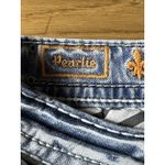 Rock Revival Women Size 28 Pearlie Mid Rise Skinny Jeans Embellished Embroidered Photo 4