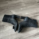 Black Suede Bowtie Toe Booties Size 8.5 Photo 5