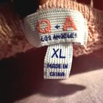 Q&A Los Angeles Women L Pink Crochet Ruffle Square Neck Puff Sleeve Sweater Size XL Photo 5