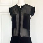 T Alexander Wang Black Playsuit Short Jumpsuit Sheer Panel Romper Size XS Photo 3