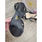 Delicious High Heels Ankle Strap Rhinestone Open Toe Buckled ADDUP Shoes 9 Black Photo 3