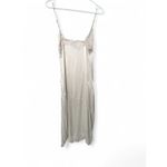 PacSun Beverly & Bec M Dress Midi Lace Trim Satin Slip Lingerie Womens Cream Nightgown Photo 5
