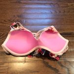 PINK - Victoria's Secret 🆕 PINK VS floral halter high neck pink red blue pullover lace bralette… Photo 2