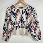 Ariat  Chimayo Cropped Sweatshirt Screen Print Graphic Crew Neck Women Large Photo 1
