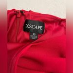 XScape NWT  Ruched Slit Evening Dress Gown in Red Size 10 Photo 8