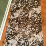 Nine West GUC  Scarf in White/Olive Green/ Black with fringe on both ends! Photo 1