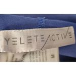 Yelete Blue High Waist Mesh Leggings with Moto Pockets Size Medium Photo 5