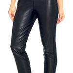 Joan Rivers Joan River black faux leather front panel cropped pants sz 3XP Photo 0