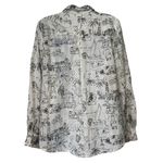 Chico's Chico’s Sanibel Eyelet Billow Sleeve Button Up Cotton Shirt Size 1 (8/10) Photo 1