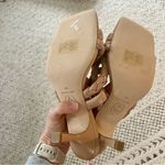 Ash  Mina Bis Braided Square Toe Sandals in Skin Photo 7