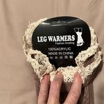 NWT boot cuffs leg warmers tan with ecru lace trim Photo 3