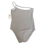 Good American '90s Hot Shoulder One Piece in Silver Size 3 Brand New Photo 6