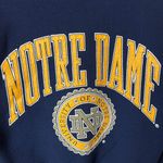 Urban Outfitters Notre Dame Crewneck Sweatshirt Vintage 90s Extra Small XS Blue Graphic Photo 12