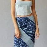 Urban Outfitters EUC - Darcy Spliced Mesh Midi Skirt Photo 0
