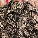 Go Barefoot Brown/White Tropical Half Button Up Shirt M Brown Size L Photo 2