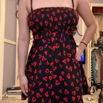 SheIn Black and Red Heart Mini Dress Photo 0