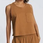 Everlane Women’s Mustard Crop Tank Top Organic Cotton Size M Photo 0