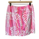 Lilly Pulitzer Vintage Pink Zebra Lined Mini Skirt Preppy Resortwear Y2K Sz 8 Photo 1
