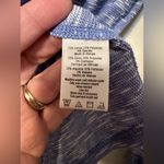 Alo Yoga Blue White Marled Cowl Neck Activewear Top Long Sleeve Small Petite Photo 2