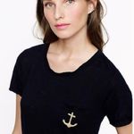 J.Crew Navy Blue Collector Linen Anchor Pocket Tee Shirt Photo 1