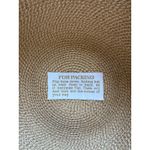 Eric Javits Squishee Tan Woven Rolled Brim Sun Hat Packable Photo 4