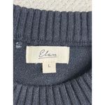 Elan  LOVE Colorblock Black White Long Sleeve Pullover Sweater, Size Large Photo 5