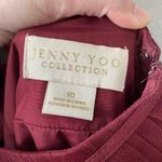 Jenny Yoo Collection Helena Tulle Bridesmaid Dress Burgundy Red Size 10 Halter Photo 4