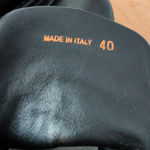 M. Gemi Italian Made Black Leather with Shearling cuff Alpine Fashion Boots 40 Size 9 Photo 1