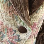 Vintage 90s Silverado New Mexico Statement Blazer Textured Floral Brown Velvet M Size M Photo 3