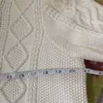 J.Crew  Embellished Cable-knit crewneck sweater with crystals (Sz L) White Photo 11