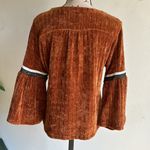 THML Velour Bell Sleeve Burnt Orange Sweater Sz Small NWT Photo 9