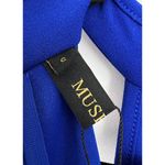 High Neck Formal Wedding Maxi Evening Prom Homecoming Dress Gown Small Blue Photo 7