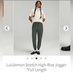 Lululemon Stretch High Rise Joggers Full Length 28” Pockets Size 4 green Photo 2