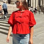 BOUTIQUE RED TIE FRONT TOP Photo 0