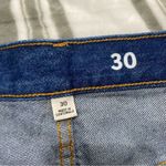 J.Crew  Mid Length High Rise Denim Shorts Size 30 Blue 100% Cotton Rigid Photo 7