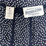 Pendleton ‎ Size 8P Skirt Midi Silk Blue White Polka Dot Lined Side Zip 1487 Photo 5