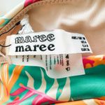 NWT Maree Maree One Shoulder Floral Print Ruffle Swimsuit US 6 Tropical Resort Green Photo 6