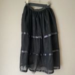 Gothic sz S black sheer half train skirt Photo 4